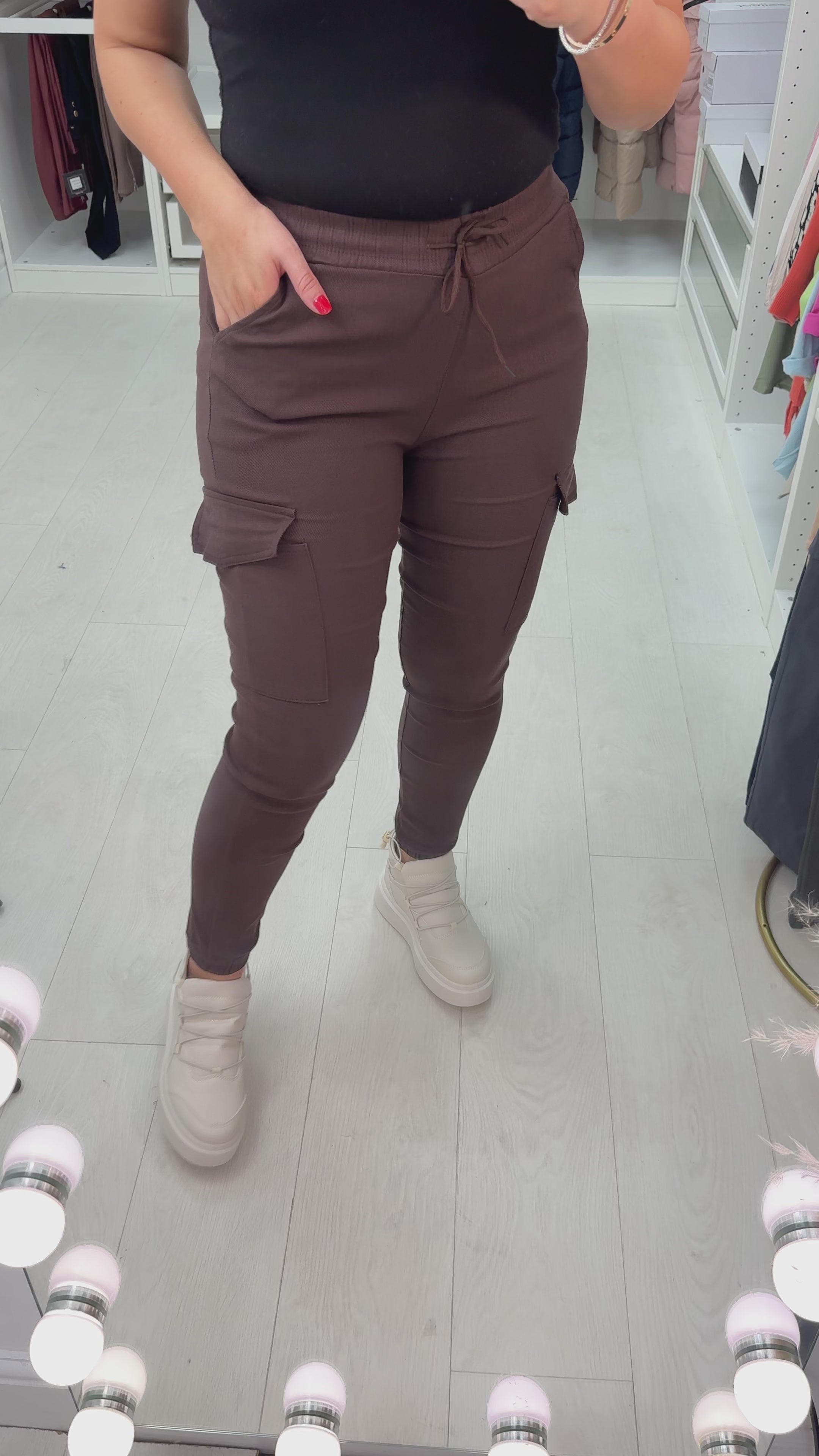 Load video: Alba Stretch Combat Pocket Trousers