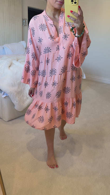 Emory V-Neck Smock Dress