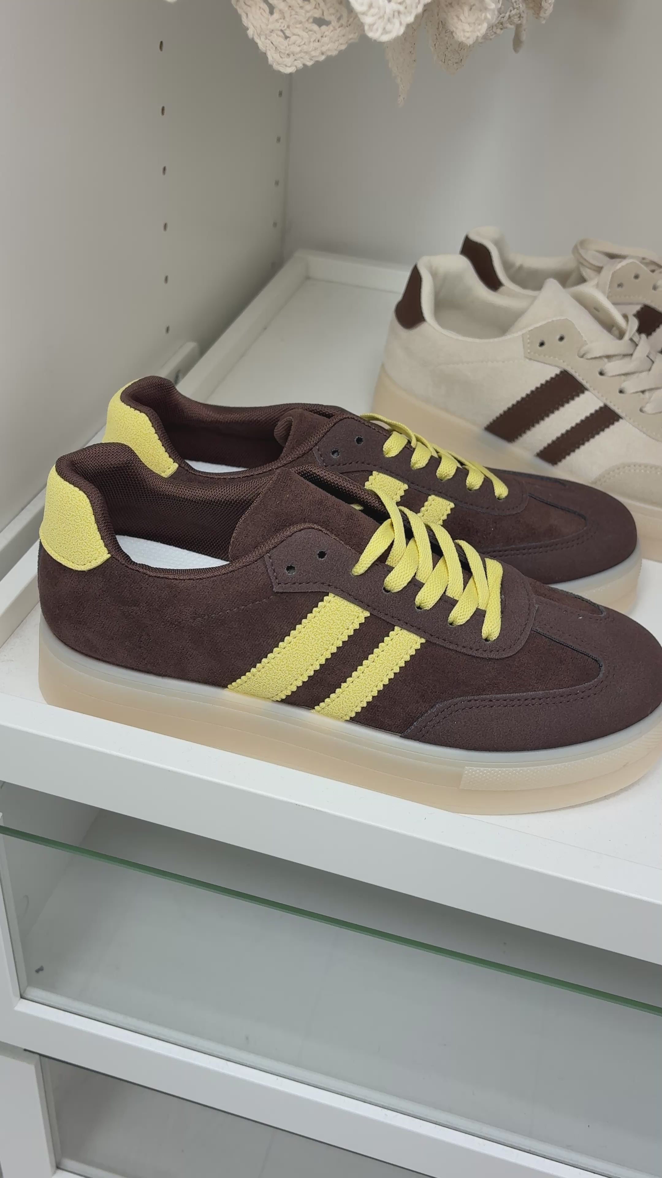 Allie Faux Suede Platform Trainers