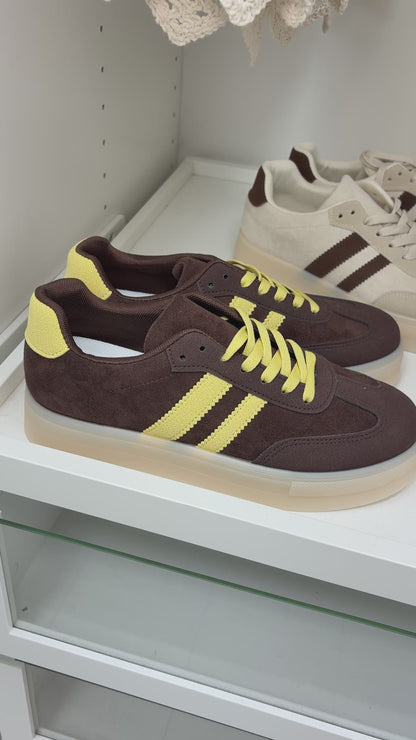 Allie Faux Suede Platform Trainers