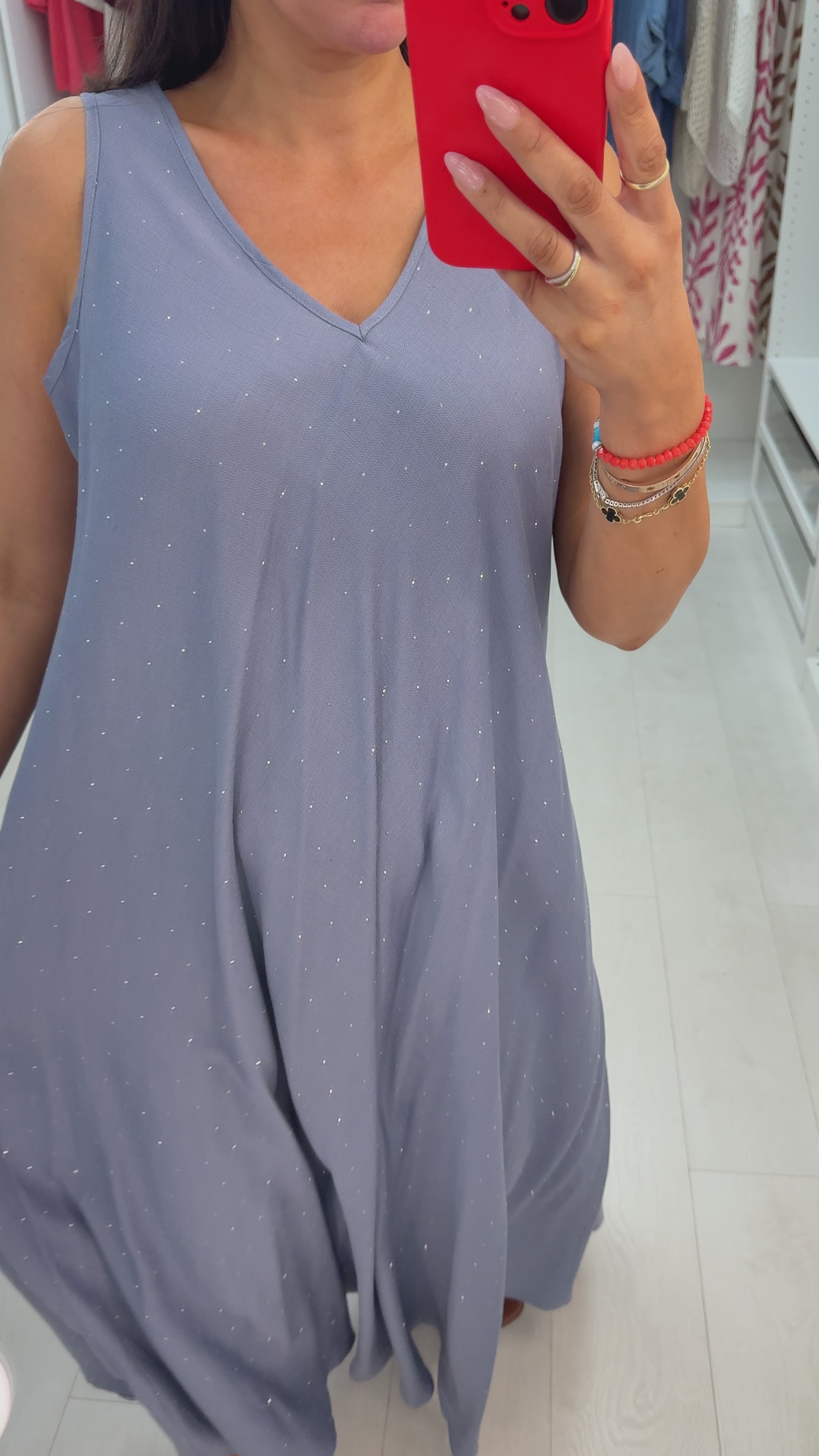 Lysia Plain Embellished Loose Fit Maxi Dress