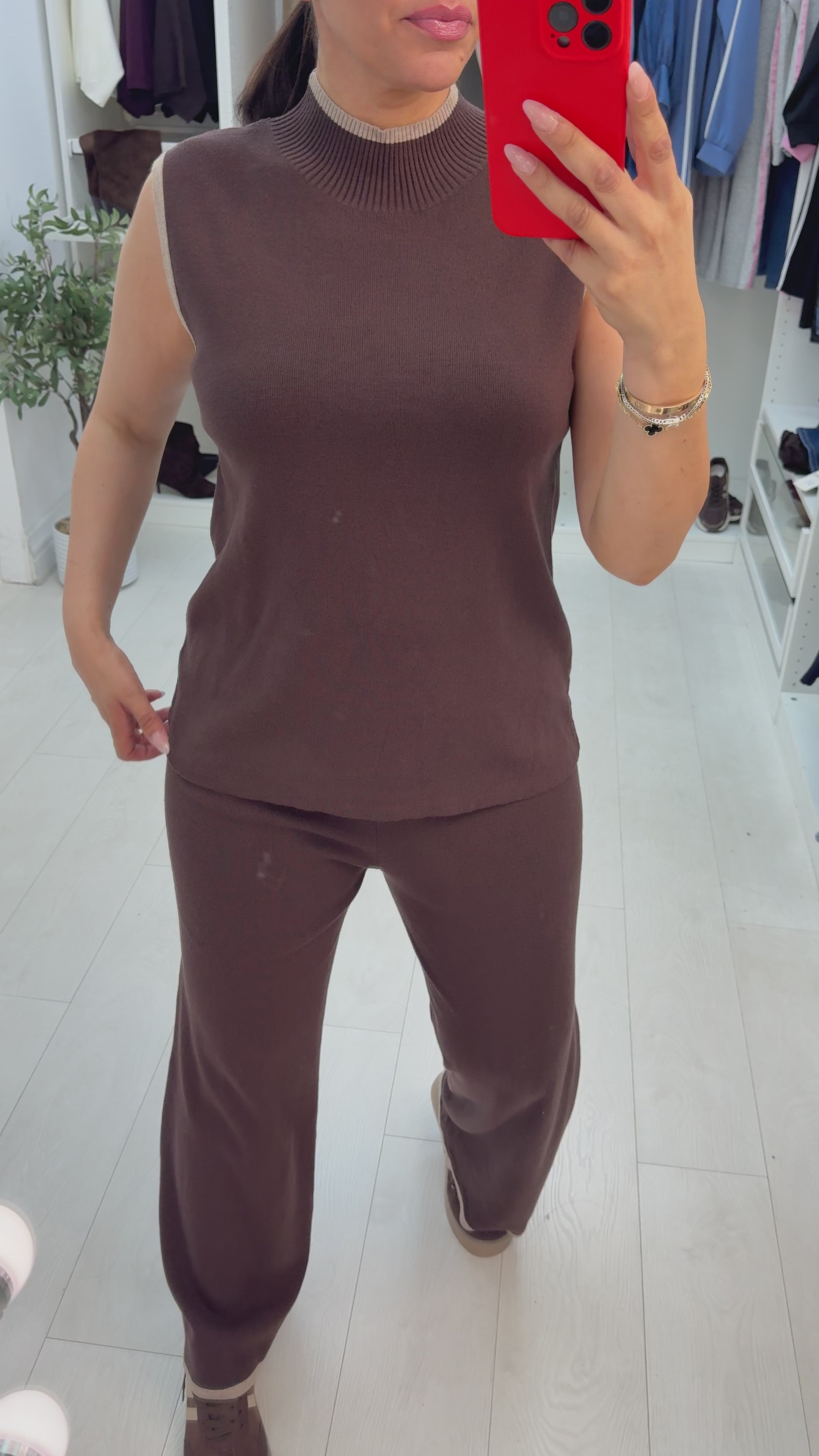 Raina Sleeveless Knitted Loungewear Co-Ord Set
