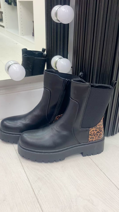 Tulissa Leopard Print Ankle Boots