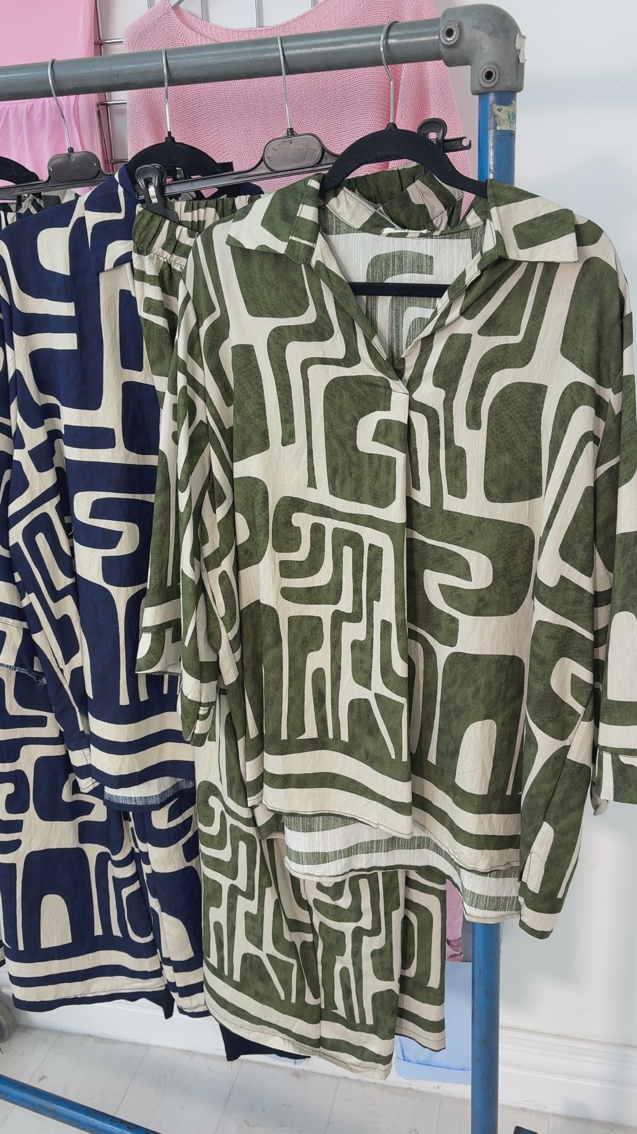 Deborah Abstract Print Loose Fit Co-Ord Set