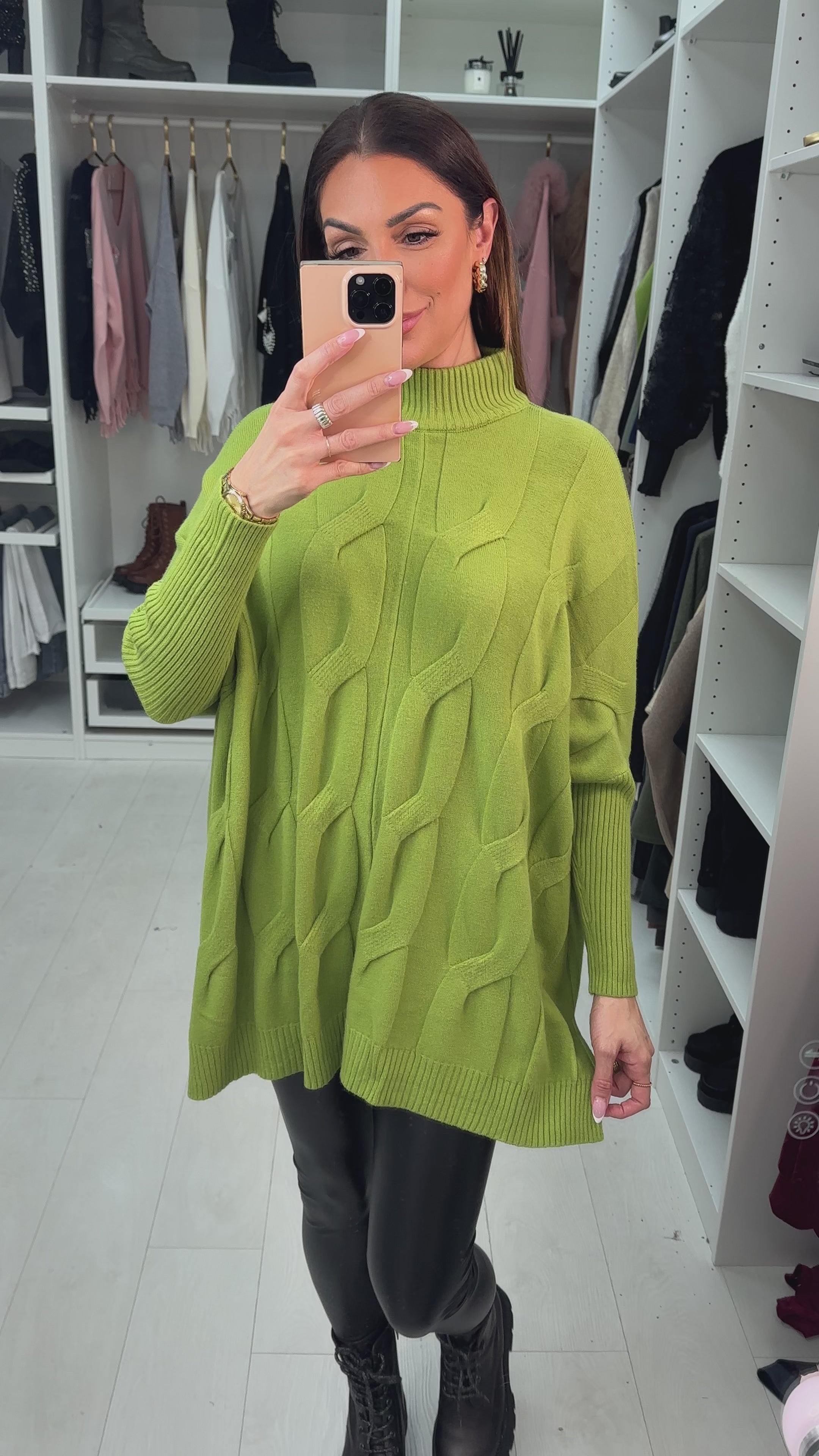 Matilda High Neck Cable Knit Jumper