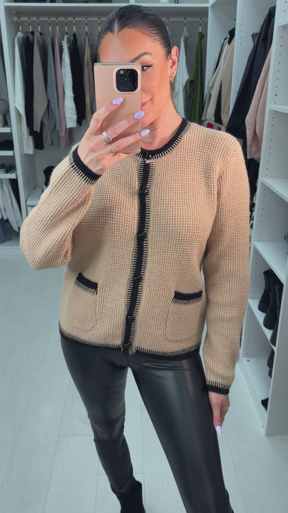 Martin Contrast Trim Knitted Cardigan
