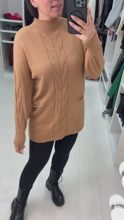 Qadira Cable Knit Design Jumper