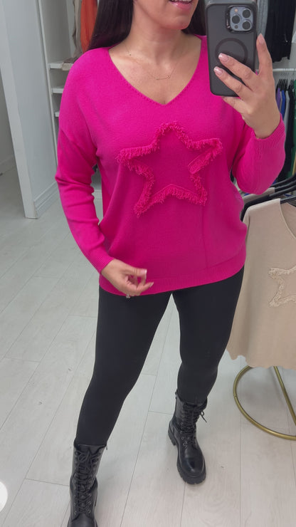 Xaria Frayed Star Detail Jumper
