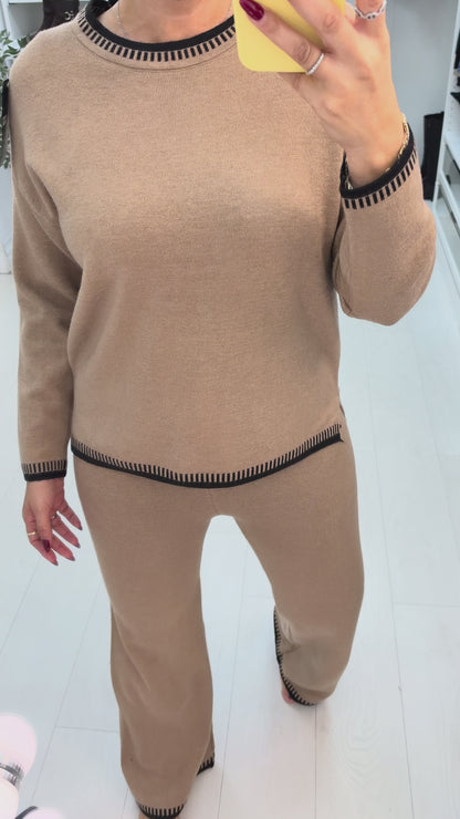 Tansy Contrast Trim Detail Loungewear Set