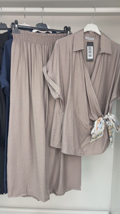 Urszula Plain Tie Side Co-Ord Set