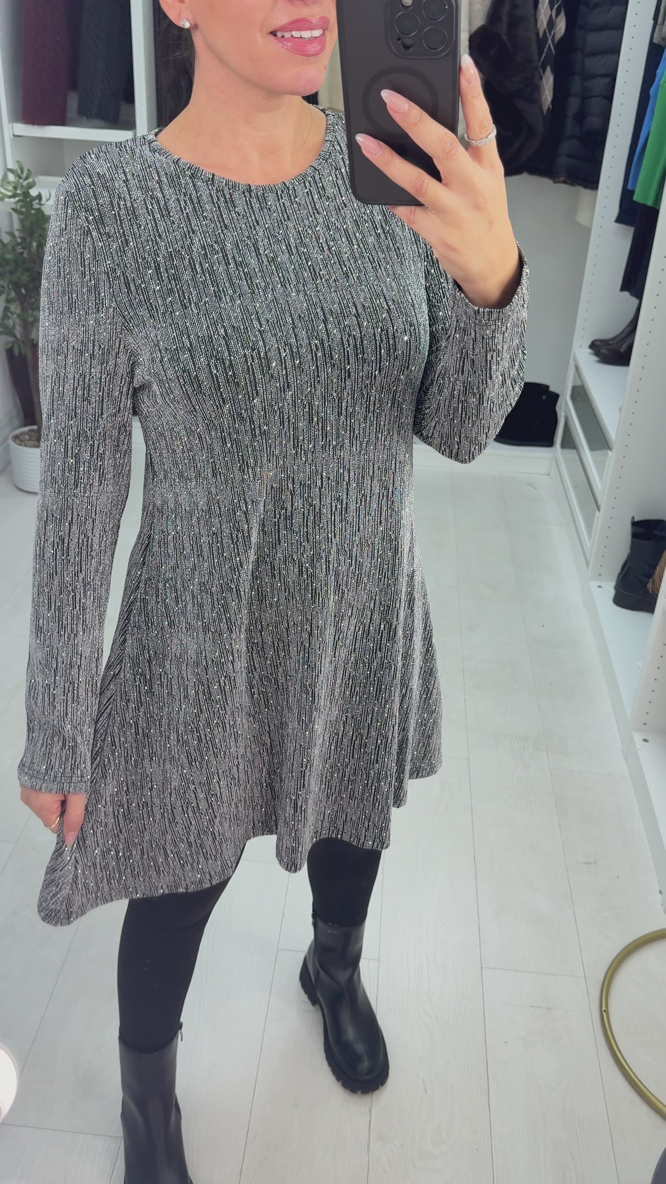 Load video: Tilliana Embellished Lurex Midi Dress