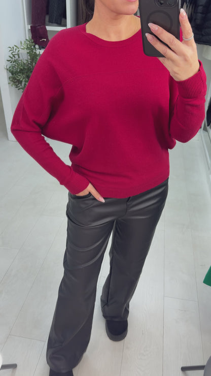 Sorina Plain Batwing Sleeve Jumper