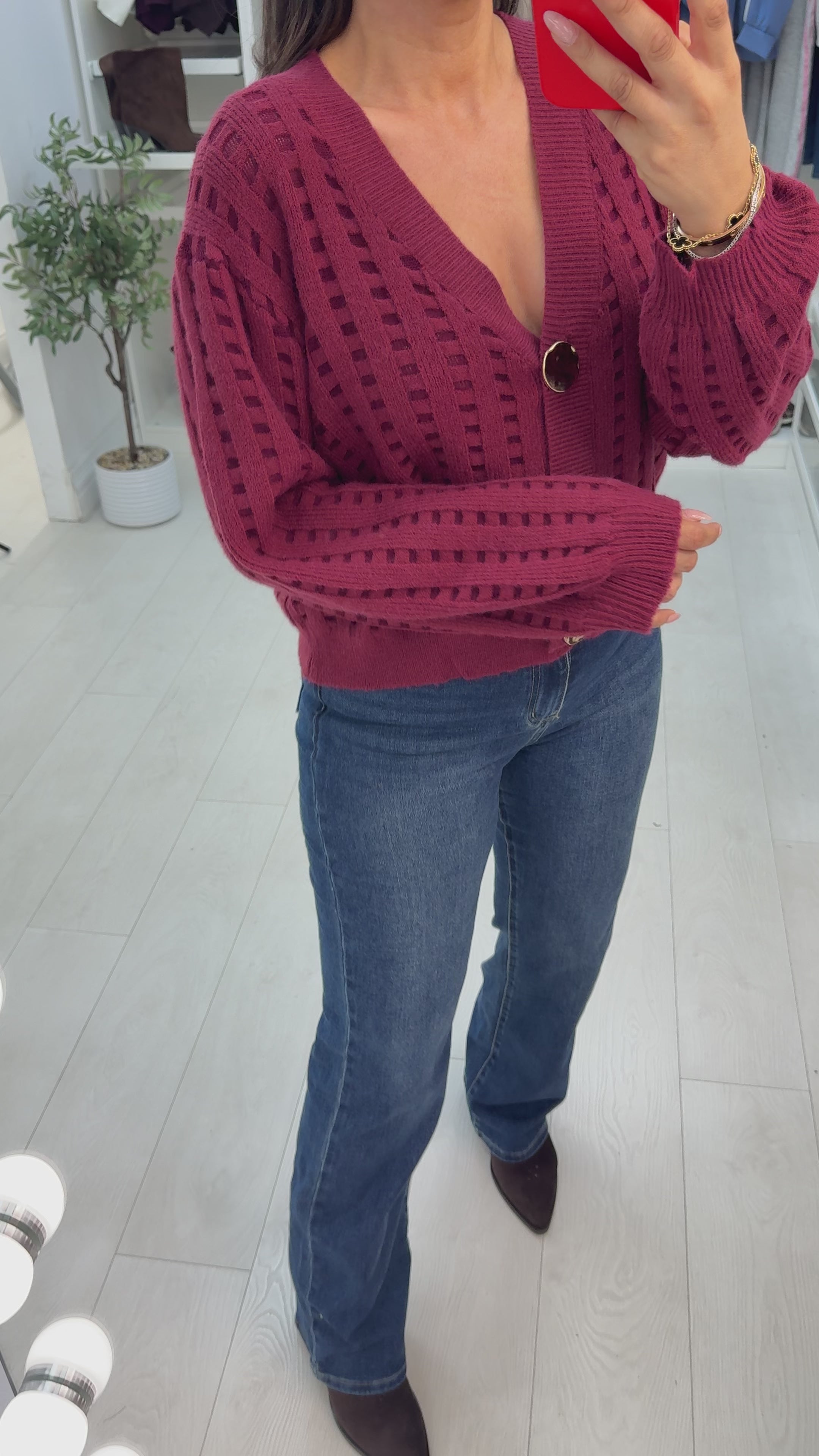 Wiktoria Embellished Button Front Cardigan
