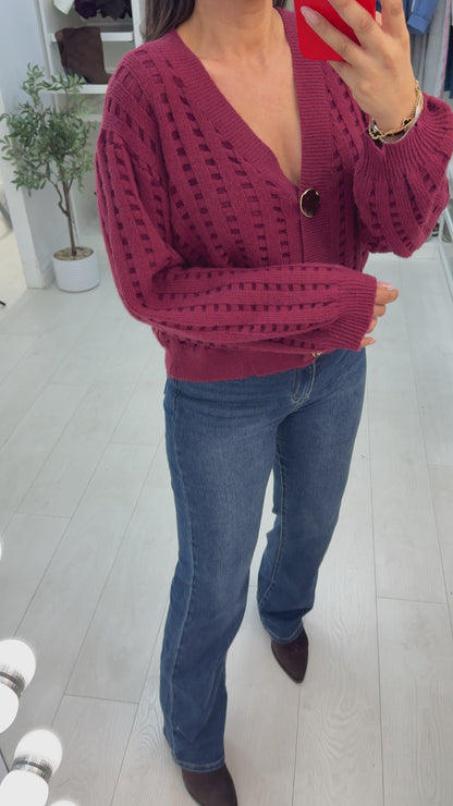 Wiktoria Embellished Button Front Cardigan