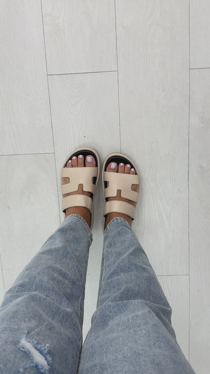 Amel Gladiator Platform Slider Sandal