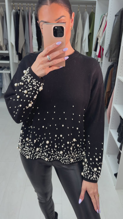 Tonia Pearl Detail Knit Jumper