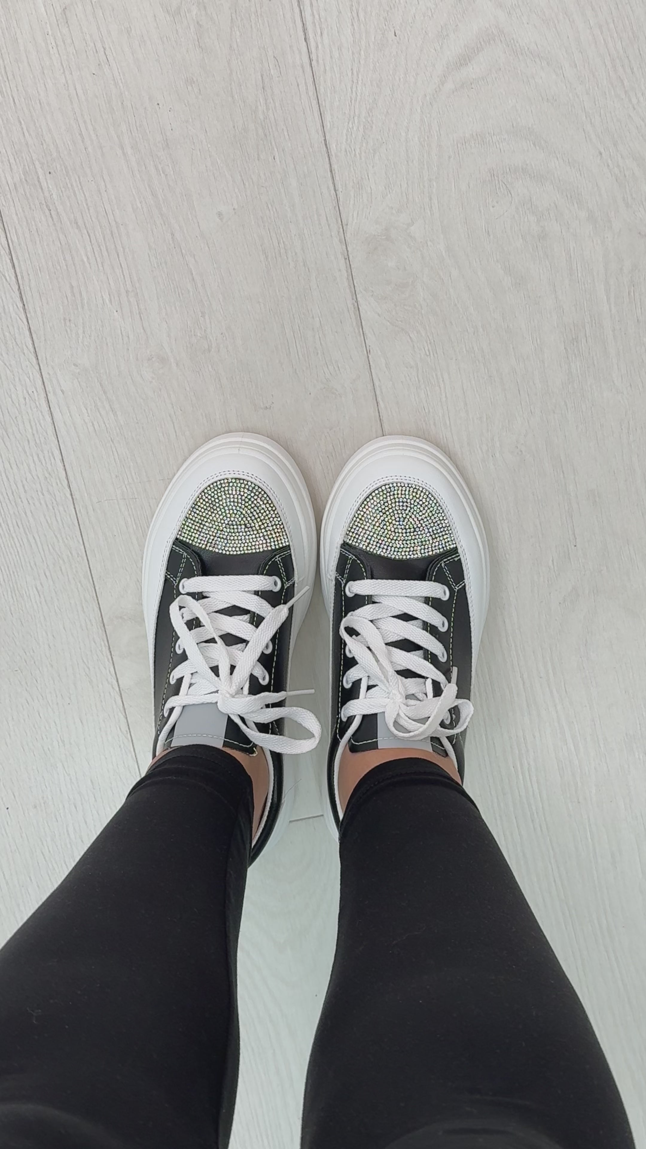 Sage Diamante Detail Platform Trainers