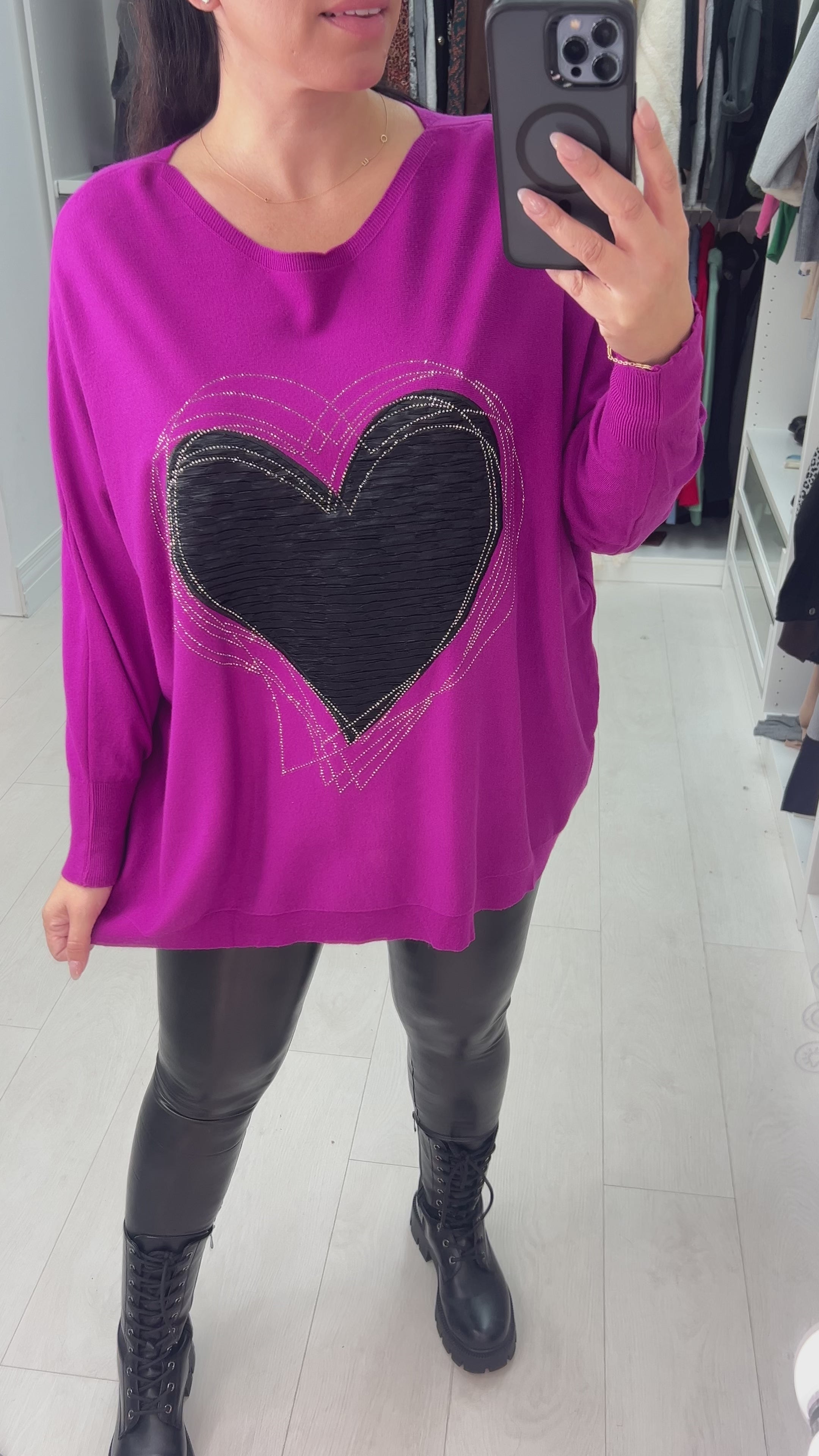 Shiloh Heart Design Knit Jumper