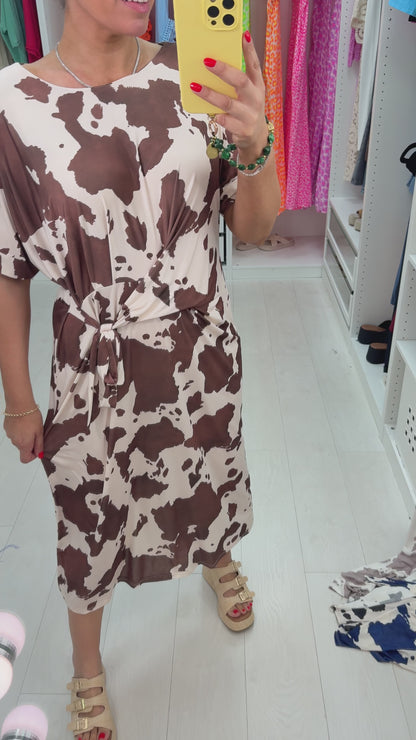 Naya Tie Front Midi Dress