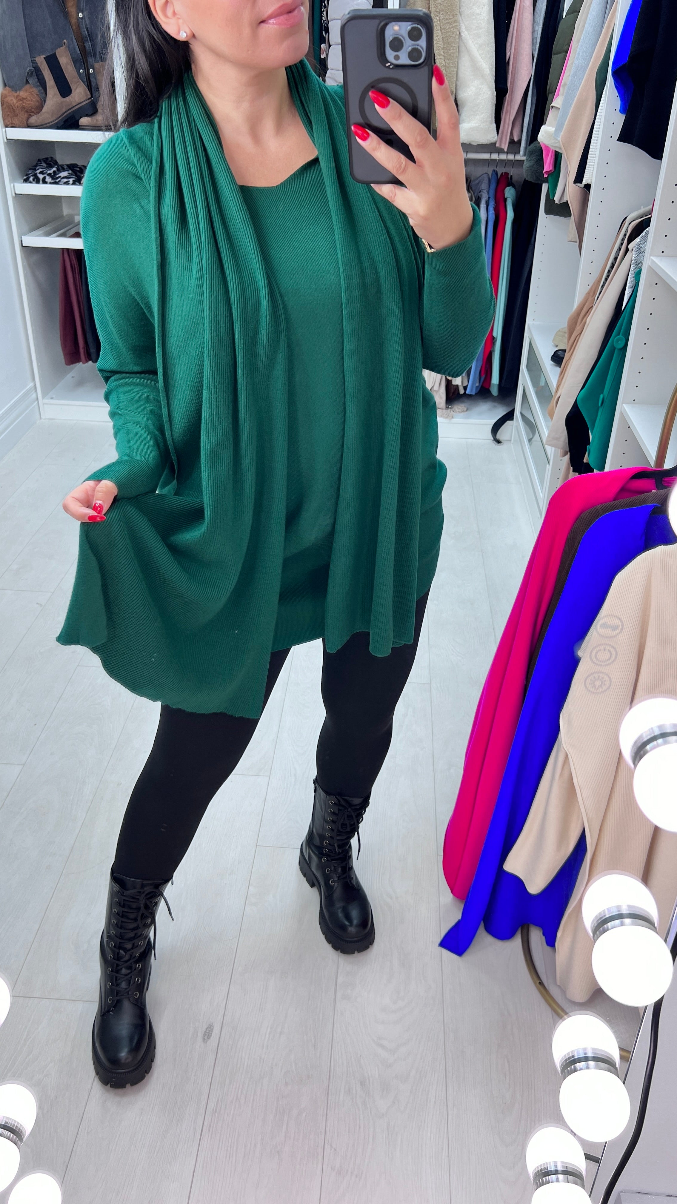 Tabitha Scarf Rib Knit Jumper Dress