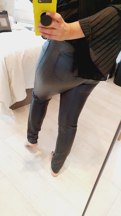 Healy Faux Leather High Waist Super Stretch Trousers