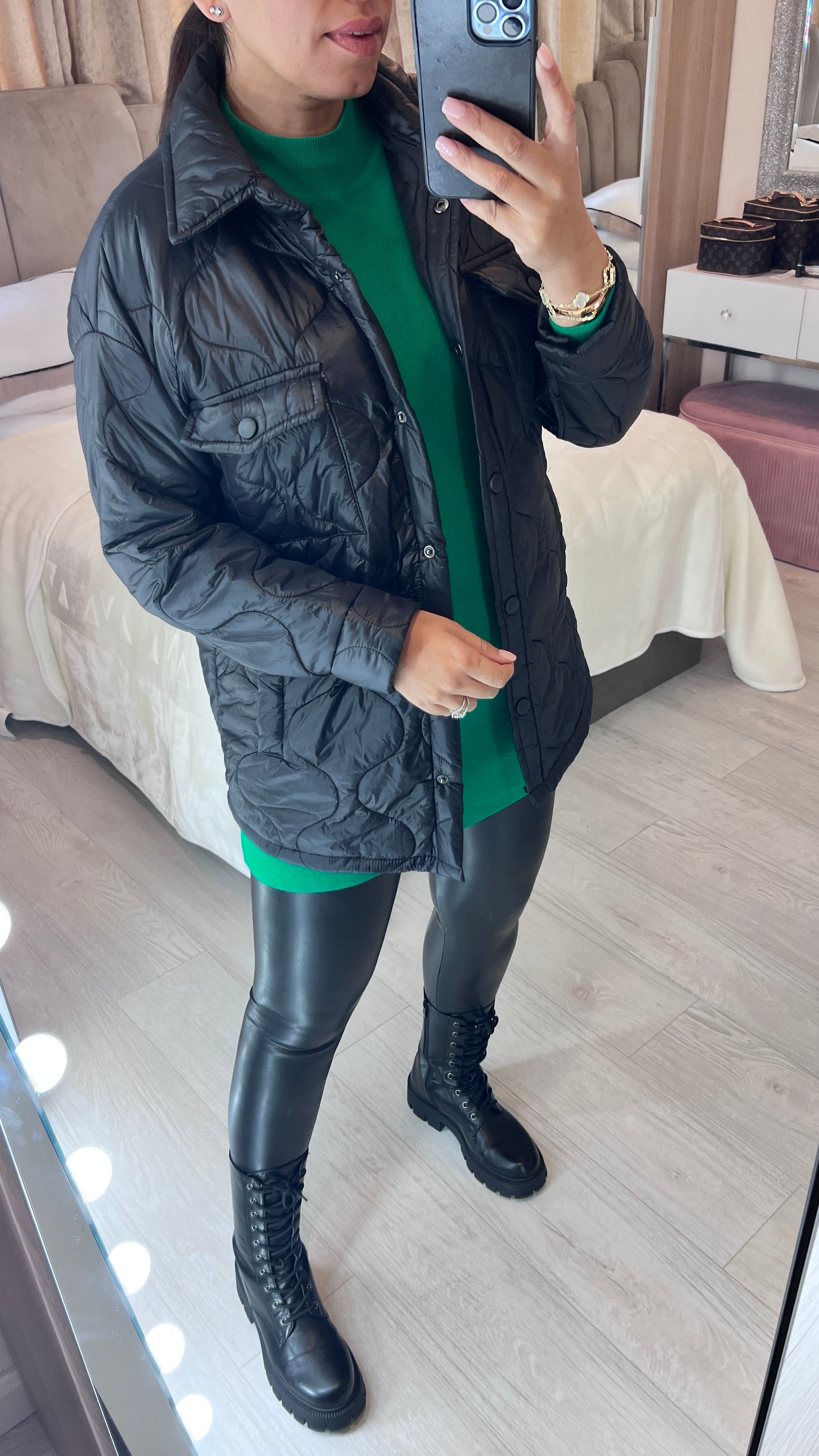 Gitana Black Lightweight Padded Jacket