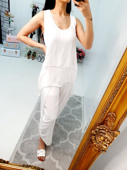 Nayeli Double Layer Top Split Leg Hareem Set