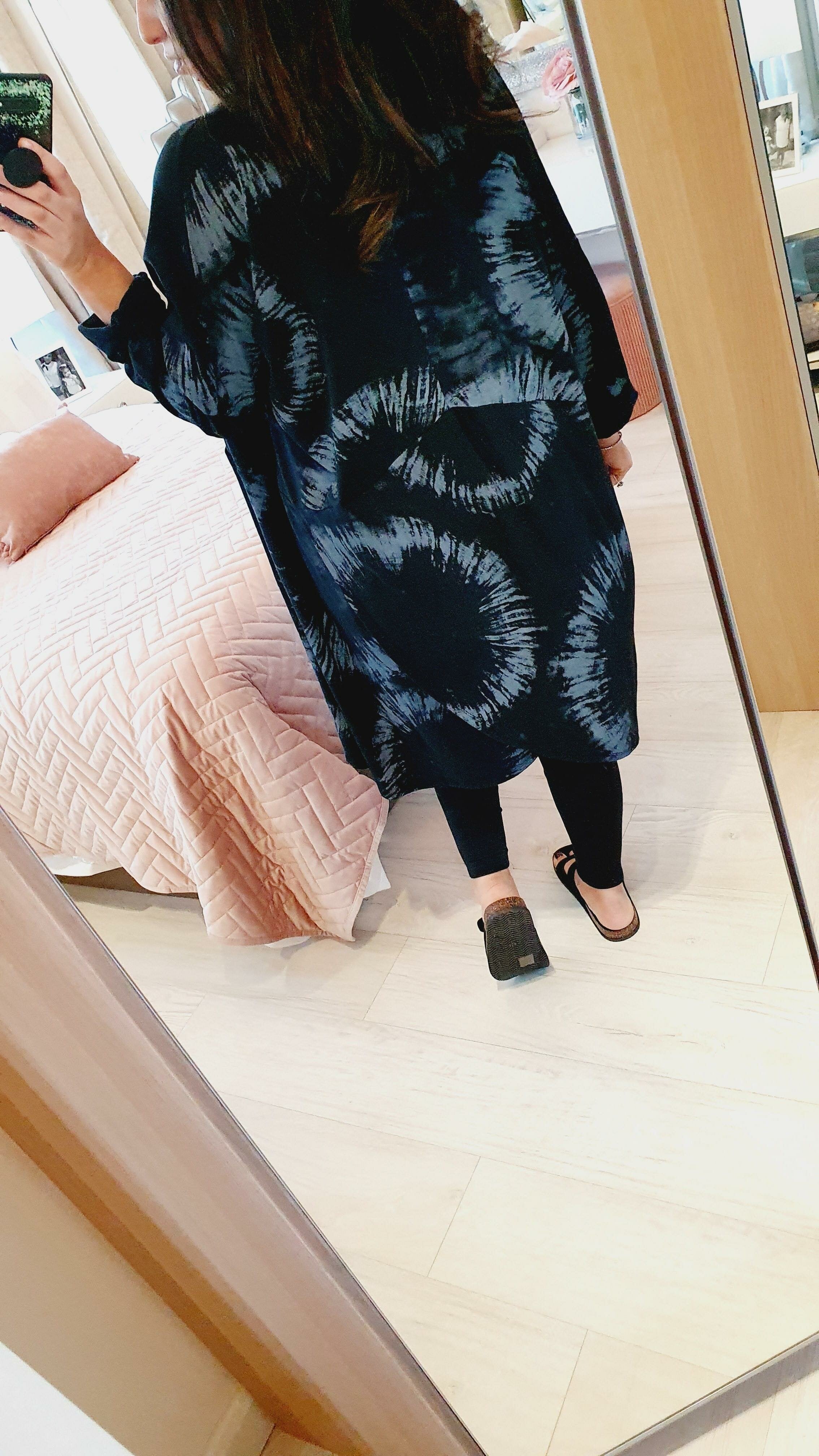 Tylah Marble Printed Wrap Oversized Sweatshirt Jumper