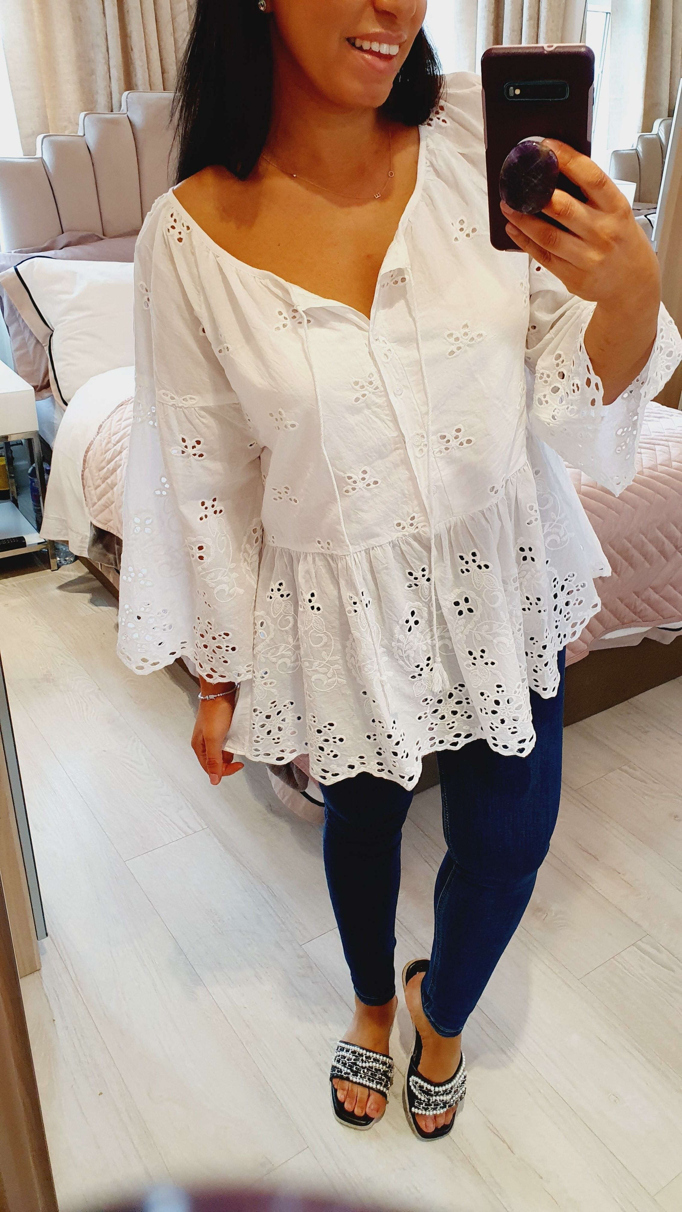 Grace White Embroidery Anglaise Blouse
