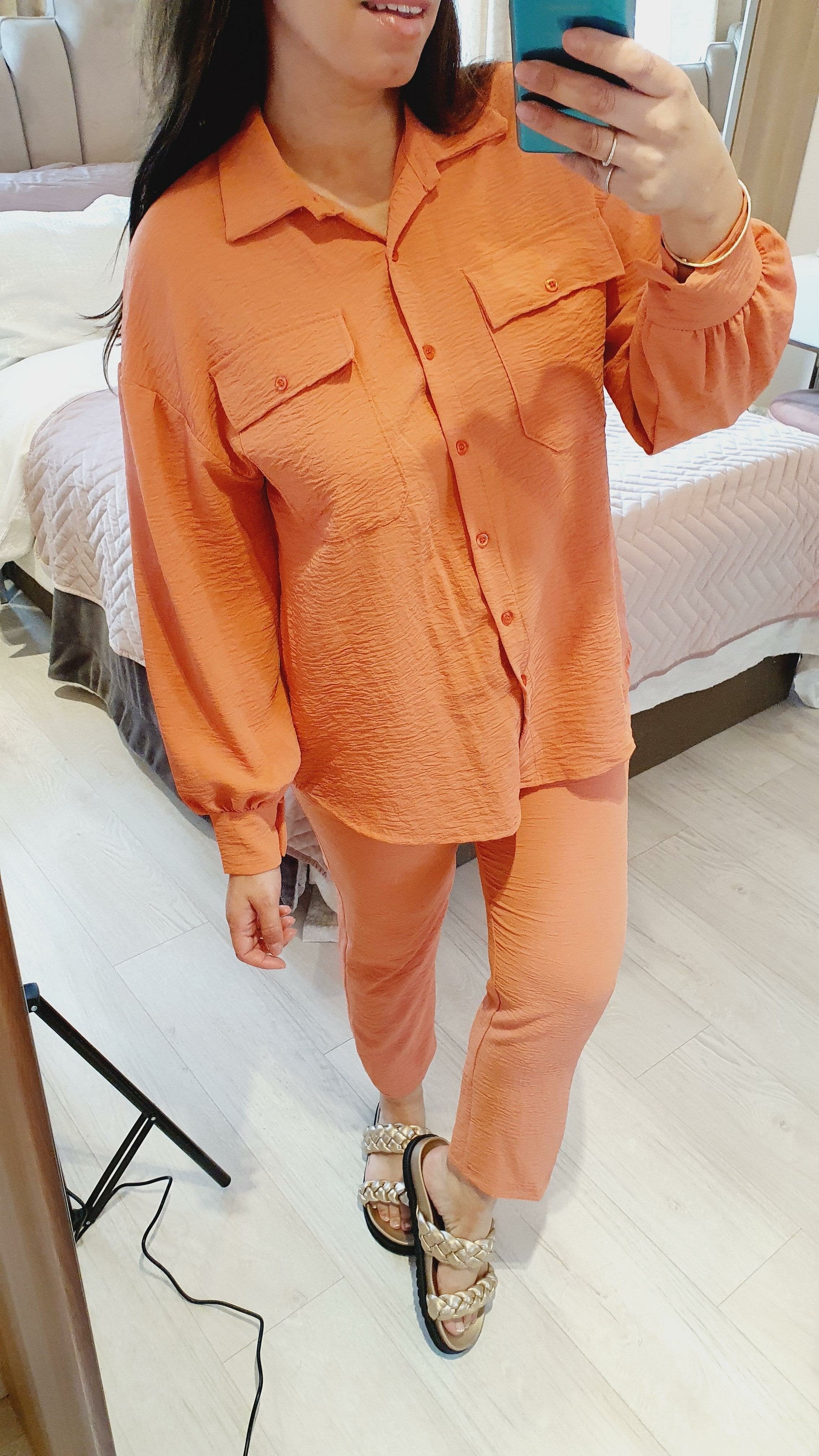 Kyara Paper Bag Trouser Pocket Blouse Two Piece Co-ord Set