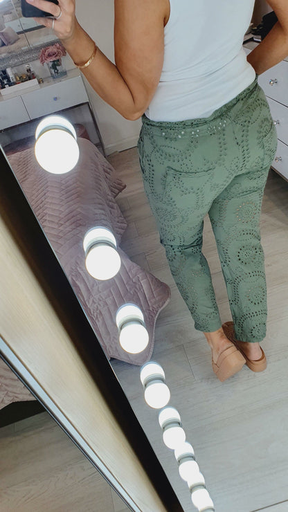 Smith Embroidery Anglaise Pocket Paper Bag Trousers