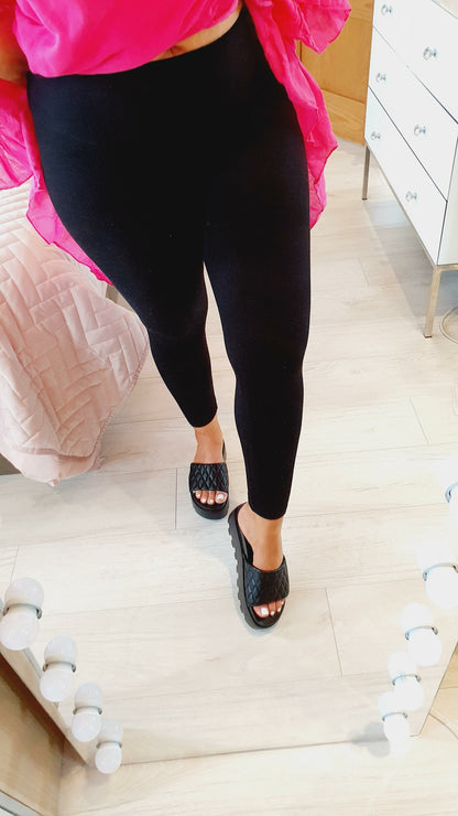 Simona Ribbed Stretch Fitted Leggings