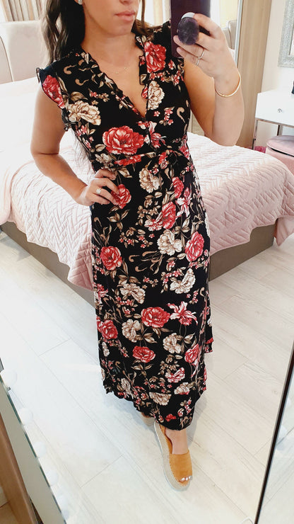 Lisabella Floral Print Elasticated Maxi Dress