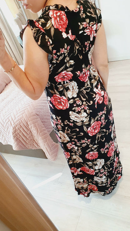 Lisabella Floral Print Elasticated Maxi Dress