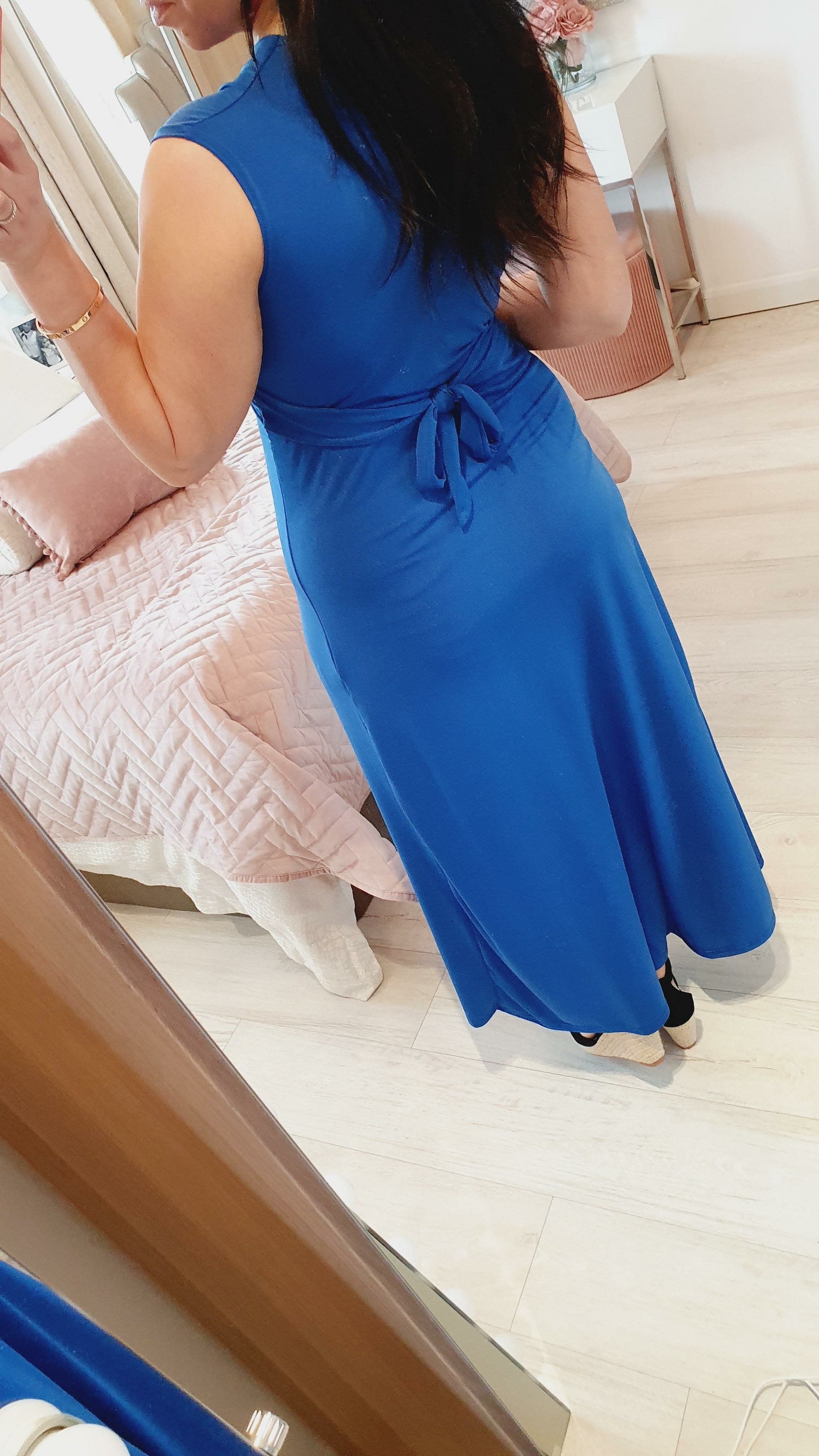 Meggy Plain Twist Knot Super Stretch Maxi Dress