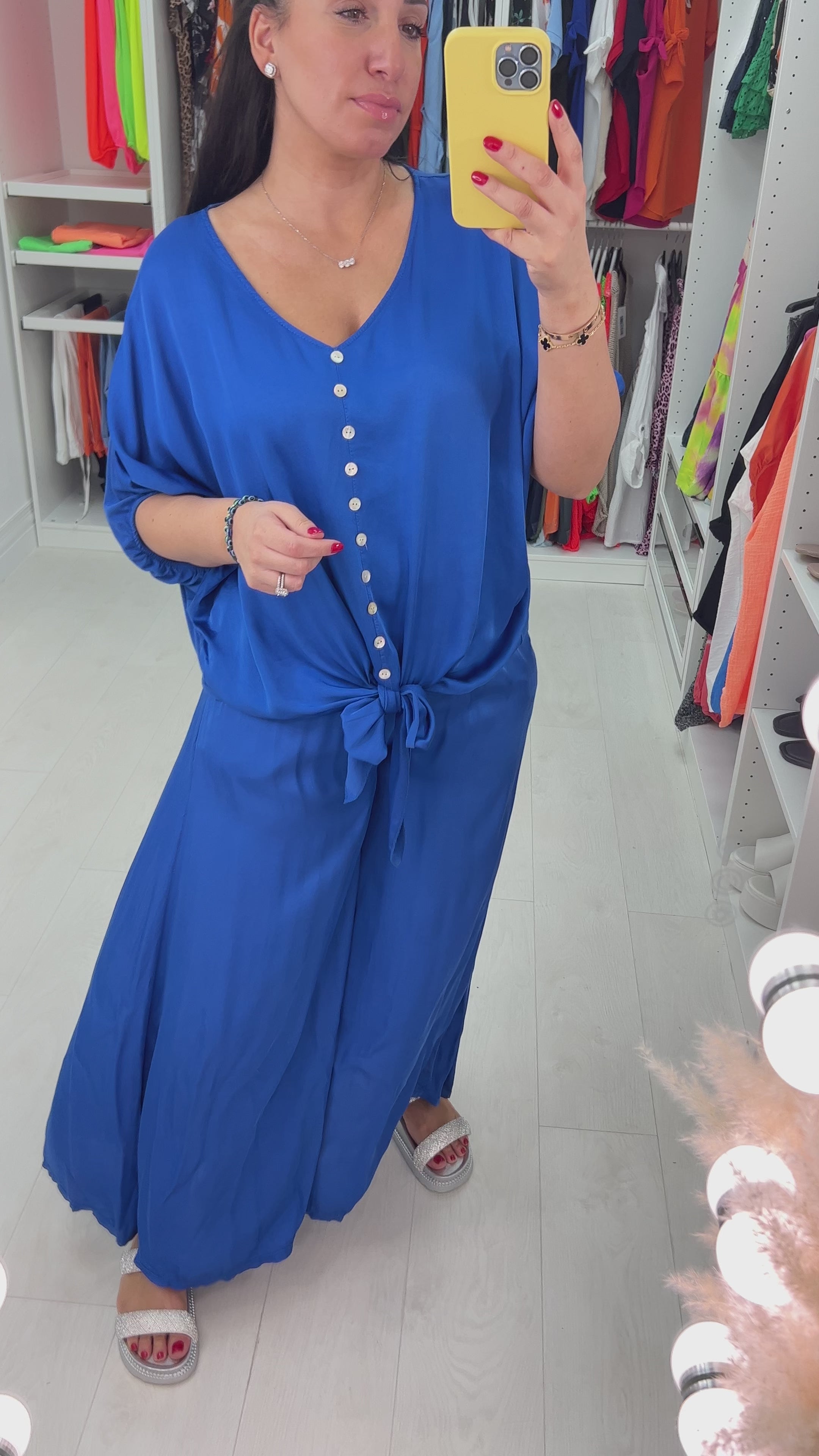 Kameo Satin Front Two Piece Set