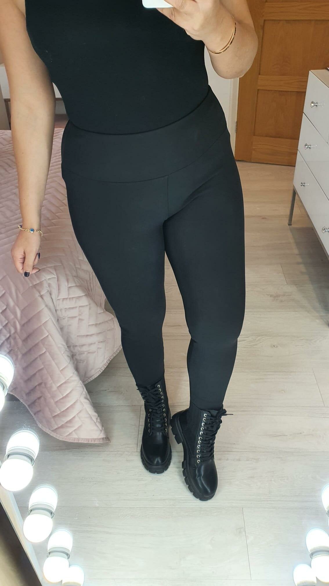 Andria Black Super Stretch Scuba Leggings