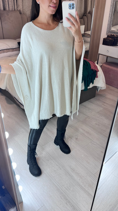 Derry Plain Oversized Poncho Jumper