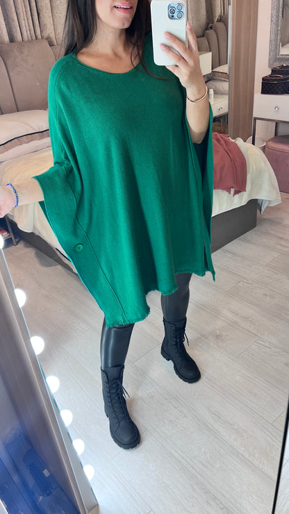 Derry Plain Oversized Poncho Jumper