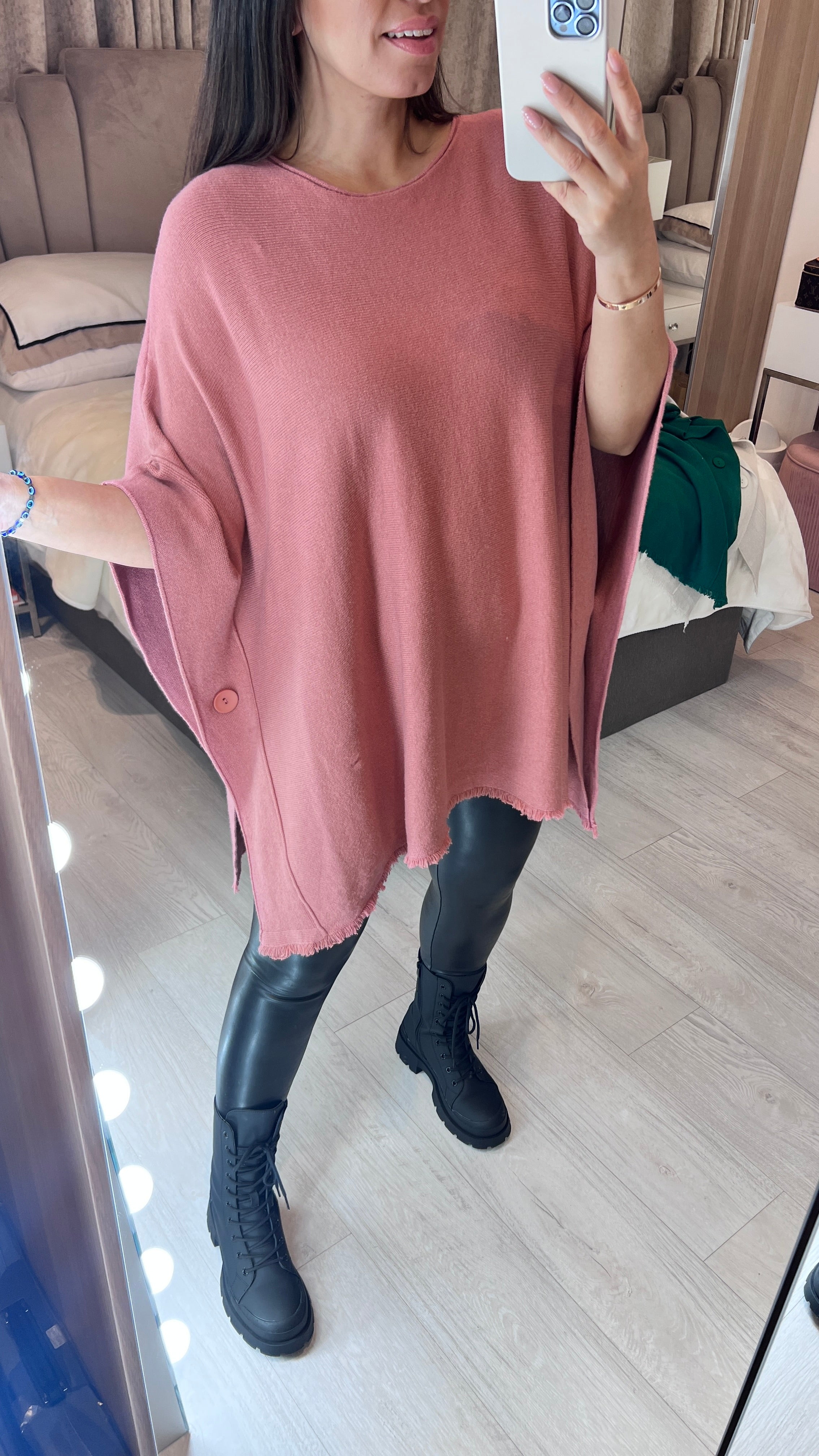 Derry Plain Oversized Poncho Jumper