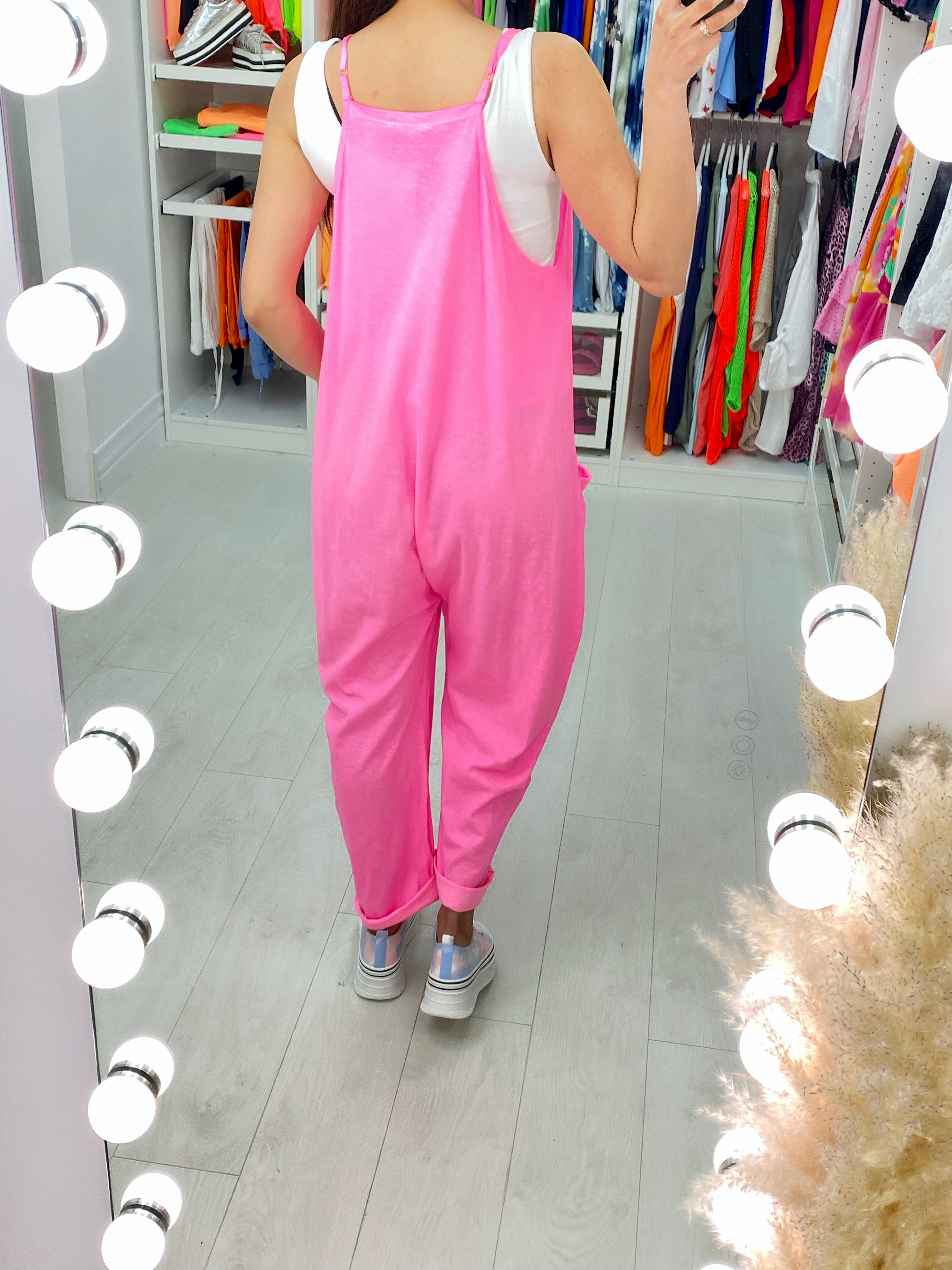 Noor Neon Evil Eye Pocket Harem Jumpsuit