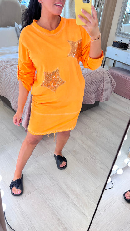 Latoya Sequin Double Star Oversized Dress