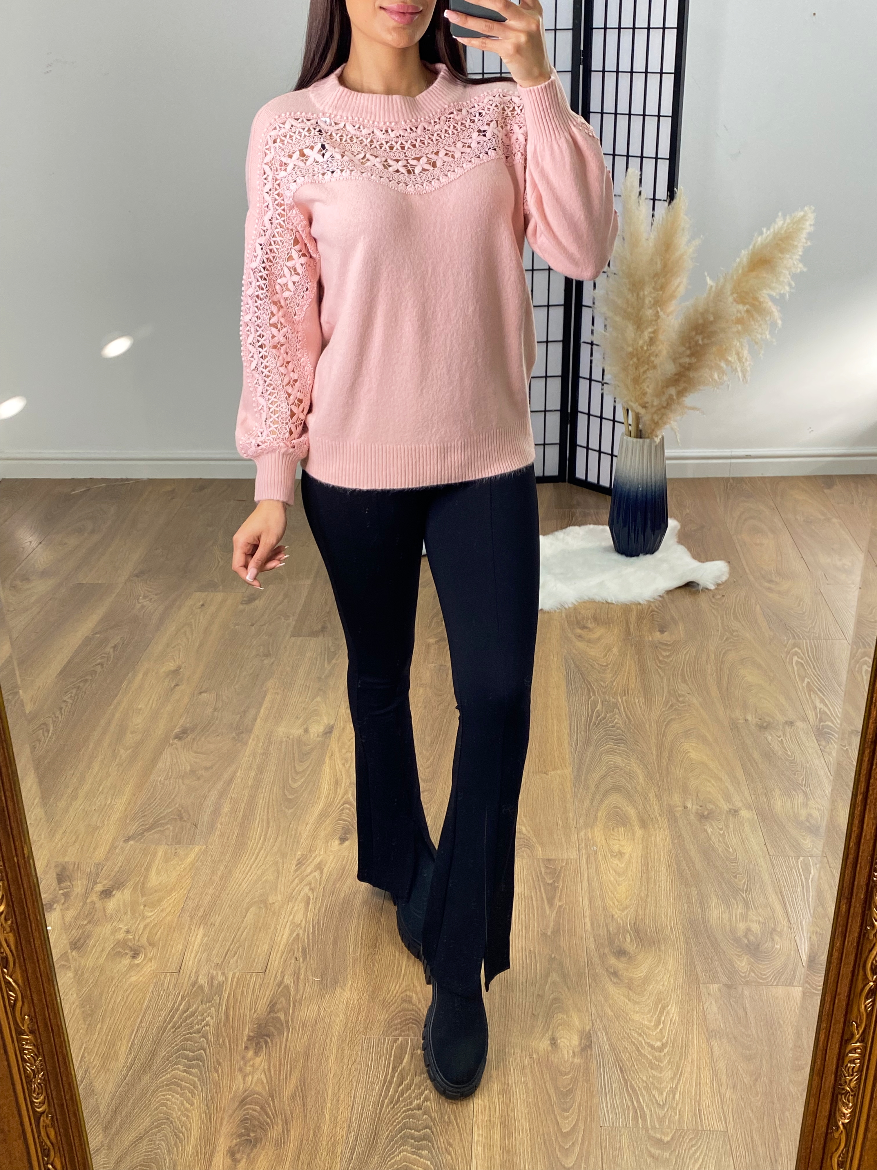 Aurelia Crochet Panel Front Jumper