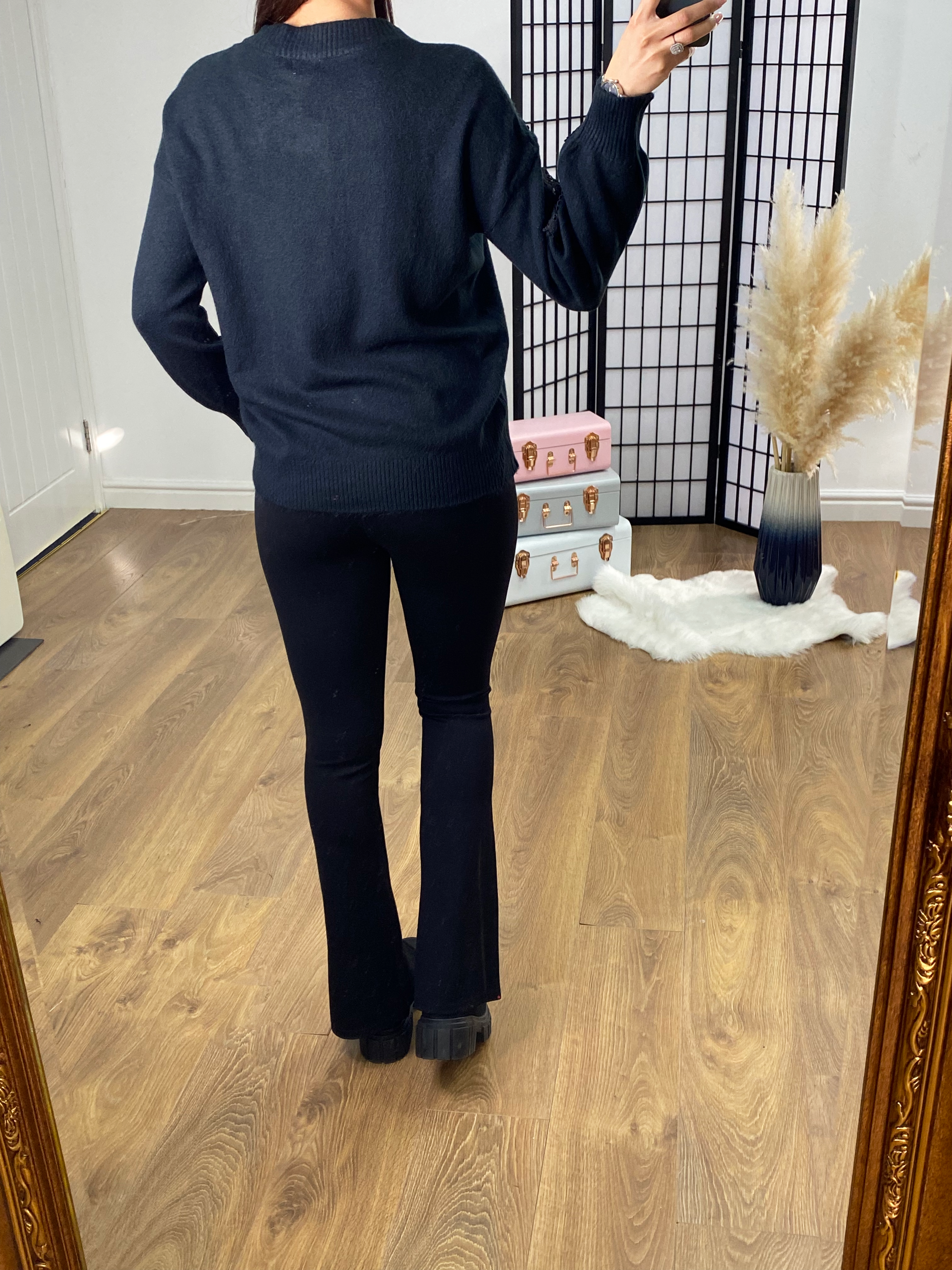 Aurelia Crochet Panel Front Jumper