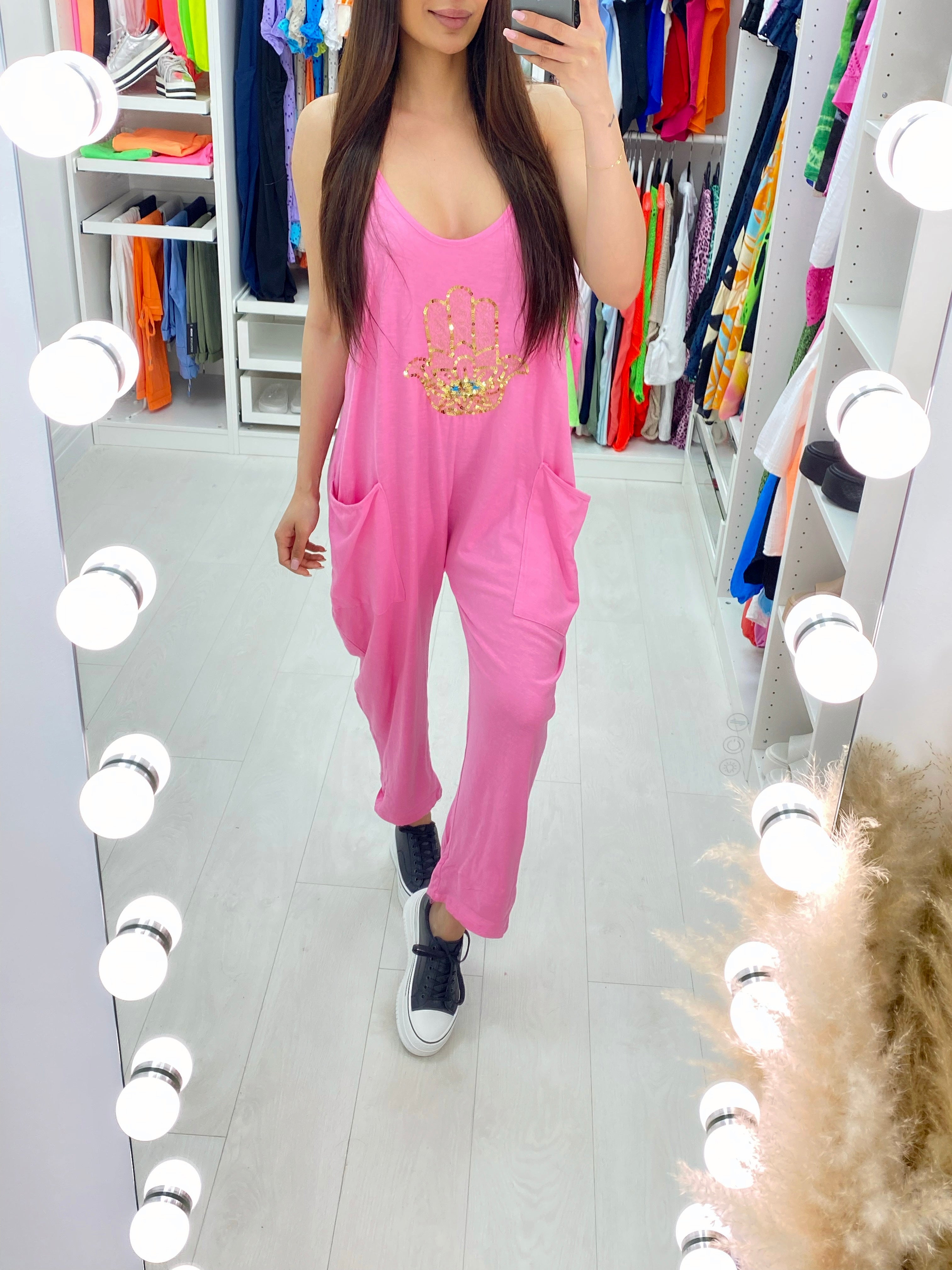 Noor Evil Eye Pocket Harem Jumpsuit