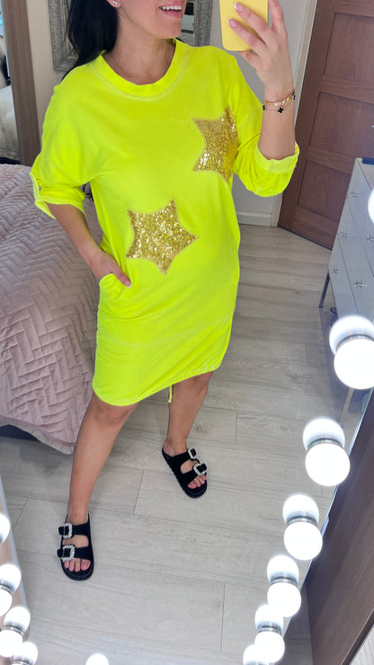 Latoya Sequin Double Star Oversized Dress