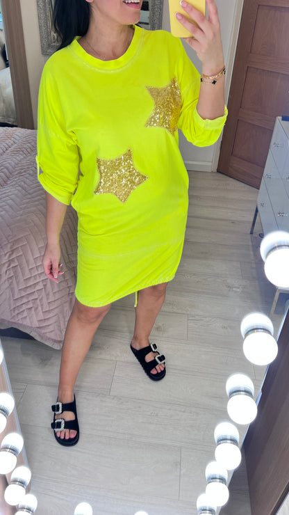 Latoya Sequin Double Star Oversized Dress