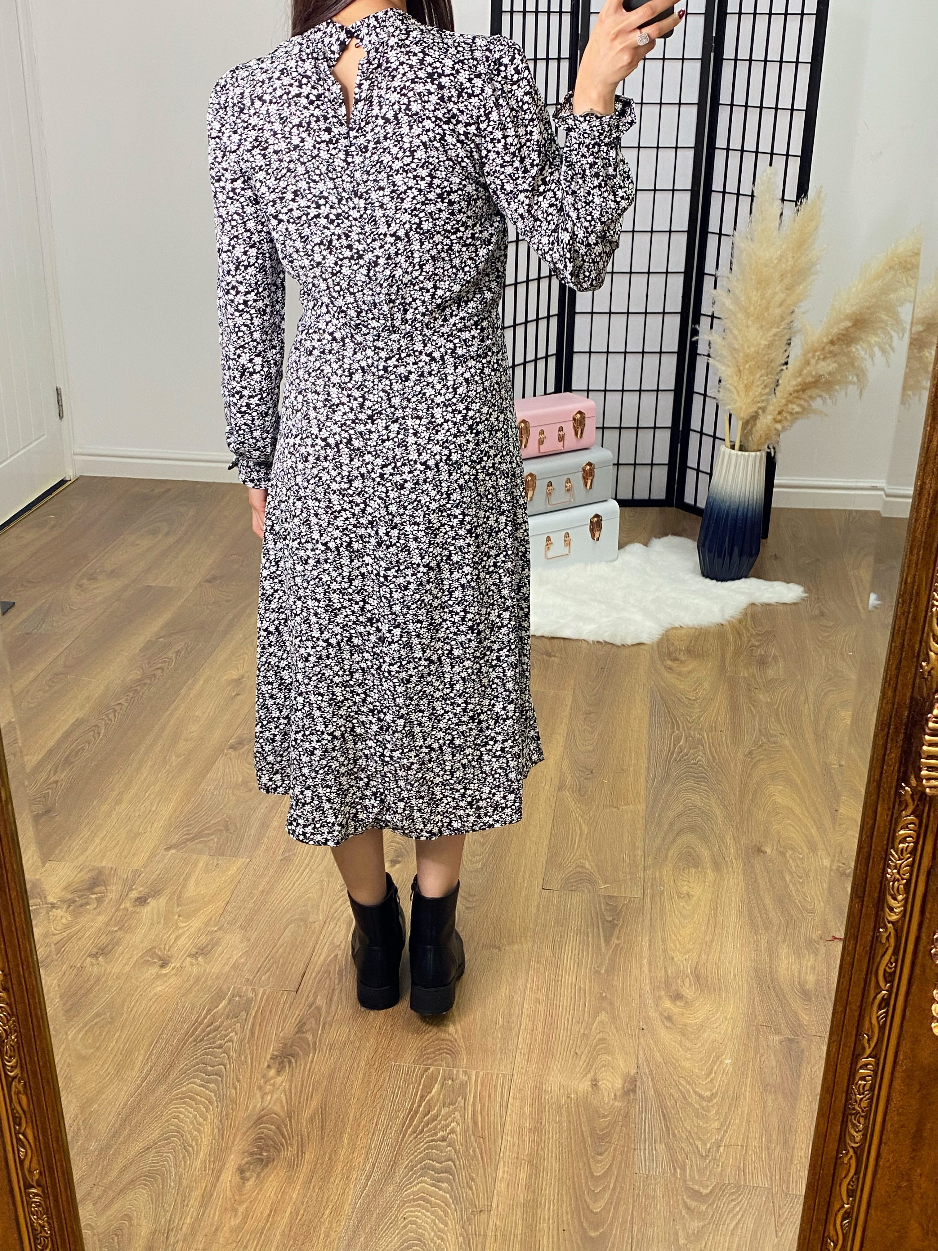 Starlie Ditsy Floral Print High Neck Dress