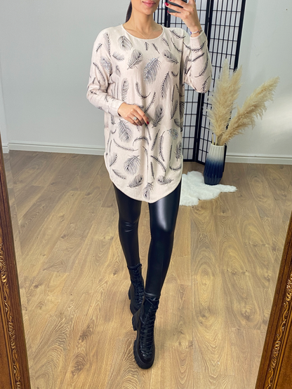 Craft Diamante Feather Fine Knit Jumper