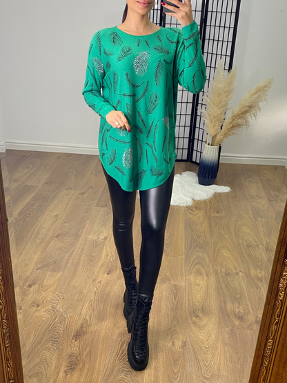 Craft Diamante Feather Fine Knit Jumper